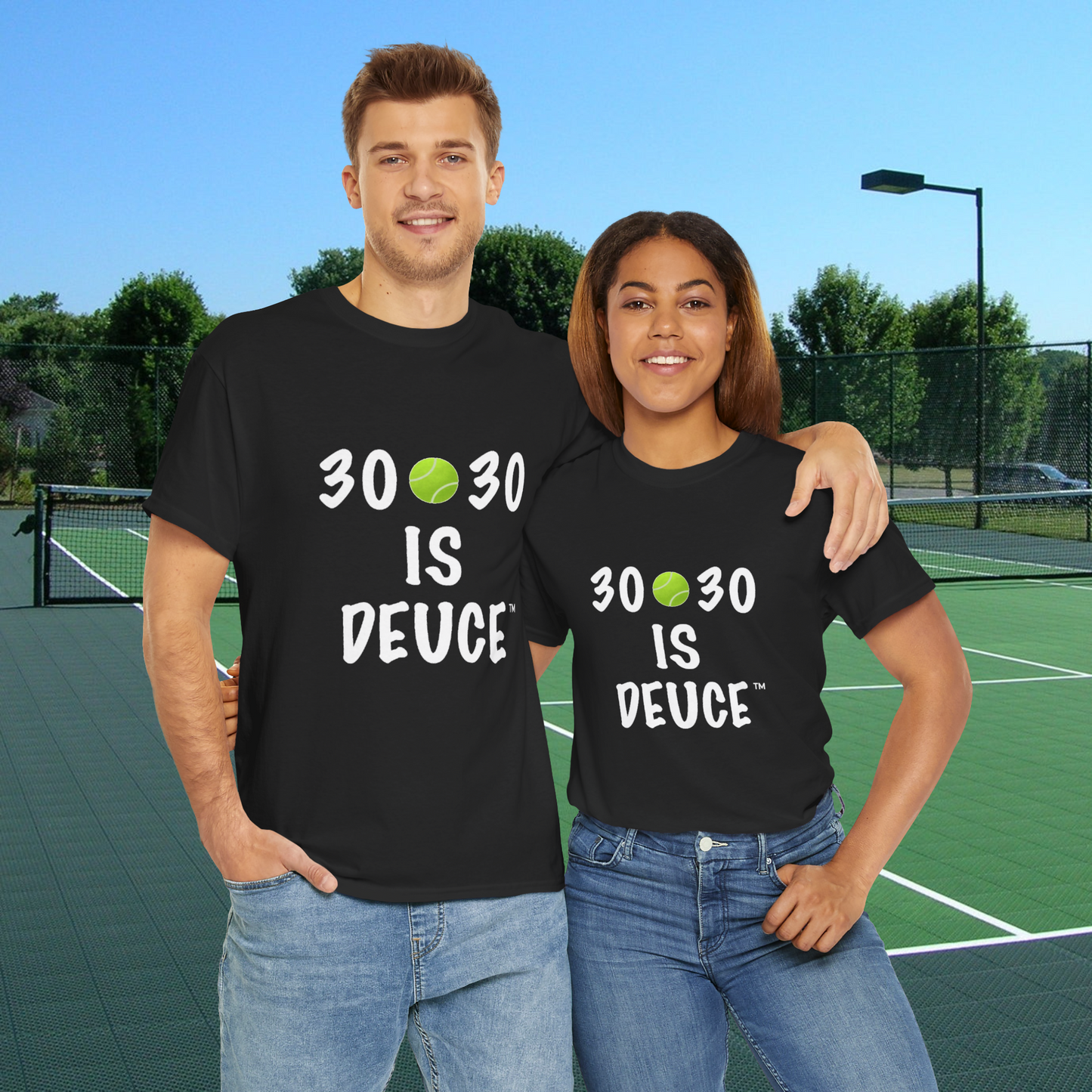30🎾30 IS DEUCE™ Tennis Lover Tee (White Font)