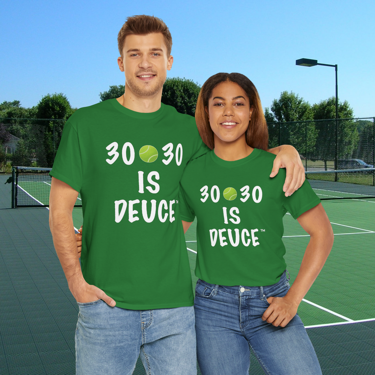 30🎾30 IS DEUCE™ Tennis Lover Tee (White Font)