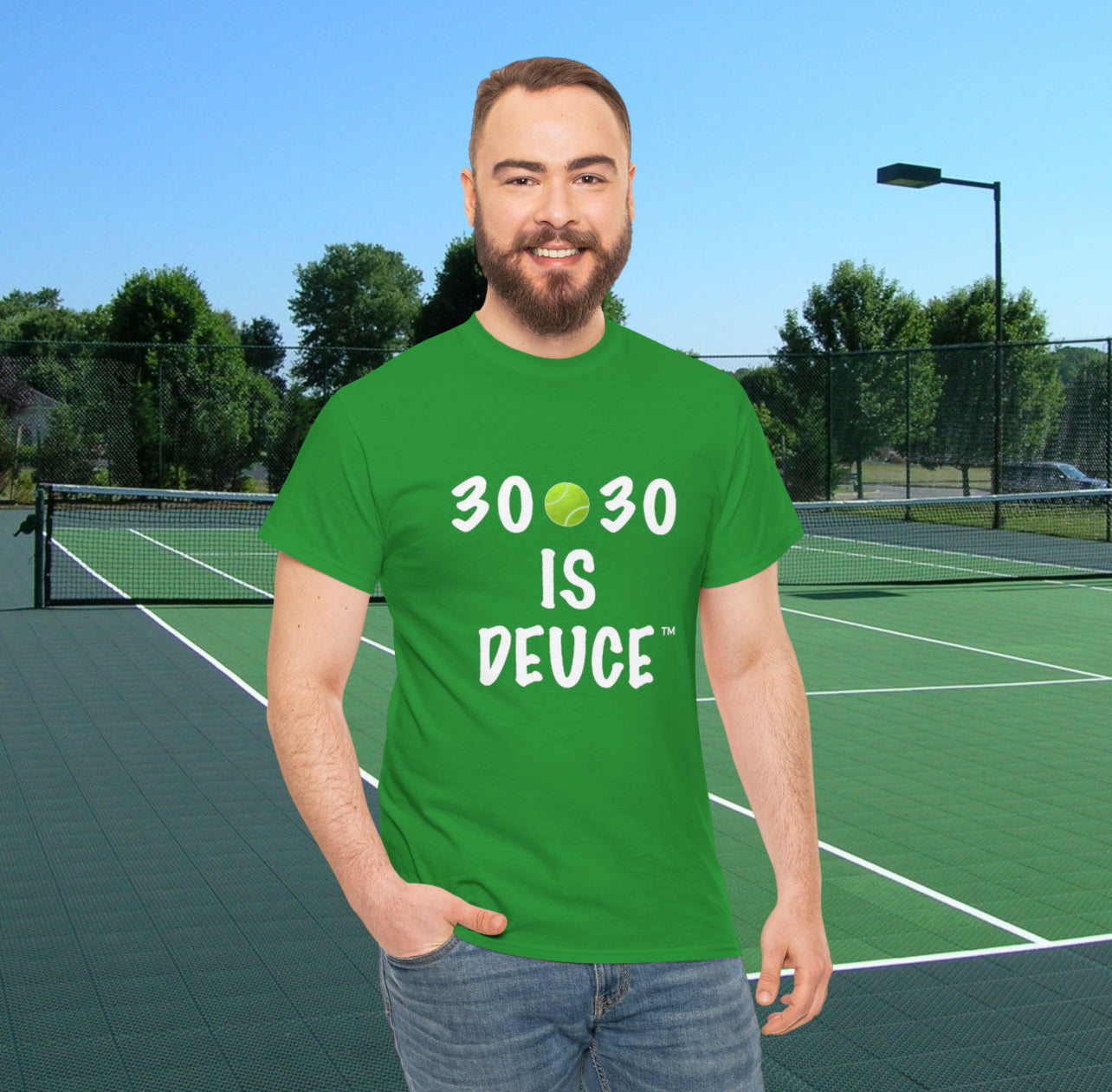 30🎾30 IS DEUCE™ Tennis Lover Tee (White Font)
